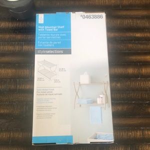 Style Selections Wall Mounted Shelf -w- Towel Bar